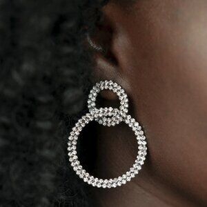 Paparazzi Jewelry Accessories - Intensely Icy - Black Earrings - Vintage